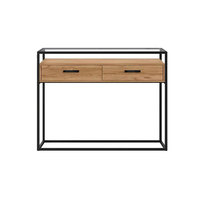 Table console en bois massif et fer de style européen moderne pour salon, hôtel et chambre à coucher, meubles de luxe personnalisables en gros