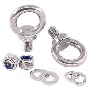 M16 Zware Schroefbout, Machines Schouder Opheffen Ring Oogbout Met 6 Stuks Vergrendelingsmoeren/Sluitringen/Platte Ringen Set - Product Image 1