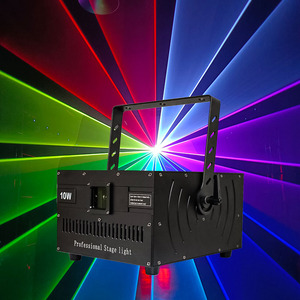 Maite chuyên nghiệp 10W laser hiển thị máy chiếu bên Disco sân khấu đầy đủ màu sắc <span class=keywords><strong>Lazer</strong></span> hoạt hình DJ đèn laser cho câu lạc bộ đêm thanh - Product Image 2