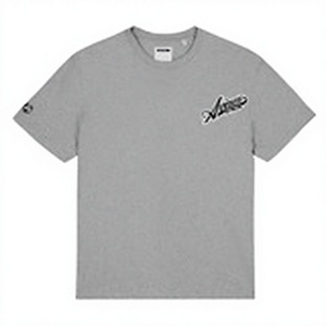Camiseta Personalizada de Manga Corta para Hombre, 100% Algodón, Color Gris, con Estampado de Letras, Corte Regular, Estilo Casual con Cuello Redondo - Product Image 1