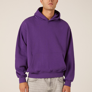 Unisex <b>Oversized</b> <b>Hoodie</b> Cotton Heavyweight <b>Fleece</b> Pullover Custom Logo Streetwear Sweatshirt OEM ODM Bulk Wholesale Factory - Product Image 2