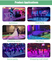 Piste de danse LED 3D magnétique sans fil à verrouillage rapide, contrôle interactif par capteur, qualité robuste, pour salle de jeux familiale
