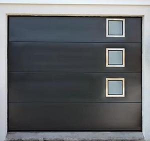 Ventas al por mayor Diseño <span class=keywords><strong>de</strong></span> puerta <span class=keywords><strong>de</strong></span> garaje corredera automática aérea <span class=keywords><strong>de</strong></span> acero forjado seccional - Product Image 4