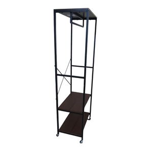 Étagère de rangement en fer multicouche pour salon et chambre à coucher - Étagère à livres pour les espaces restreints, support à fleurs, porte-manteau, moderne, autoportante, d'angle - Product Image 3