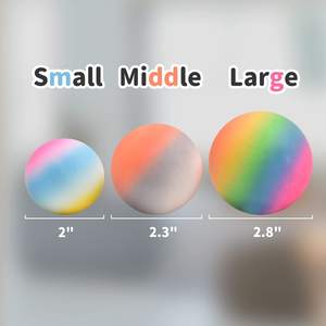 Sensory <b>Stress</b> Anxiety Squeeze Dough <b>Balls</b> 12 Pcs TPR Rainbow <b>Squishy</b> Toys for Girls & Boys 3+ Years - Product Image 2