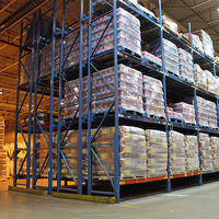 Étagère de rangement robuste en métal pour garage, étagère industrielle durable à double profondeur, étagère de stockage à 4 niveaux pour entrepôt
