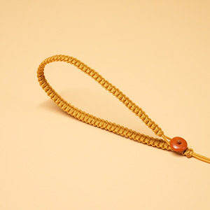 Pendentif de rétroviseur de voiture artisanal, nœud plat, corde tressée à la main, boucle détachable, style traditionnel chinois, intérieur de voiture - Product Image 2