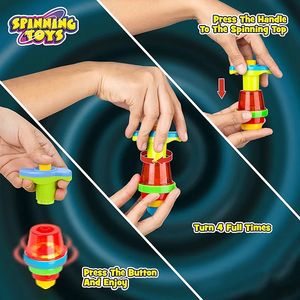 Trompos de Plástico con Luces para Niños KSF, Juguete Educativo para Niños, Regalo Novedoso para las Fiestas - Product Image 3