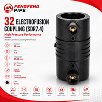 Raccords électrofusion HDPE 32 mm SDR7.4 PN25, coupleur PE, raccord électrofusion en plastique, accouplement rapide