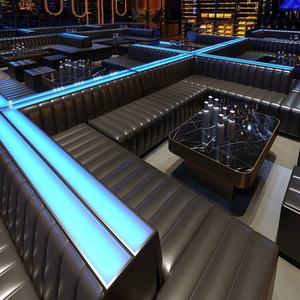 بو الجلود الحديثة النادي الليلي أريكة كبار الشخصيات صالة سوداء ملهى ليلي بار أثاث وحدات فندق صالة كشك أدى الجلوس KTV بار أريكة - Product Image 6