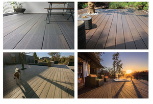 Revêtement de terrasse extérieur en co-extrusion WPC de haute qualité Revêtement de sol en bois et plastique Revêtement composite