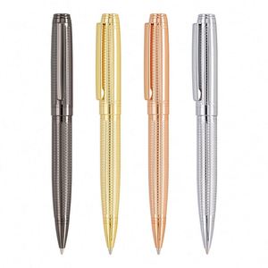 High Quality Custom Logo Sports Metal BallPen 1.0mm Golden Black Pattern Embossed Enterprise Business <b>Gift</b> Promotional Pens - Product Image 1