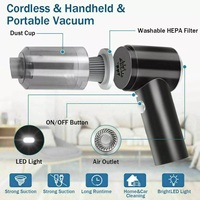 Penyedot Debu Mini Portabel USB Isi Ulang Nirkabel Elektrik Genggam 6000PA Daya Hisap Kering/Basah Ringan untuk Penggunaan di Mobil dan Rumah