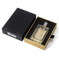 Boîte cadeau rigide coulissante noire et or personnalisée, emballage de luxe pour parfum 100 ml, cosmétiques et cadeaux haut de gamme