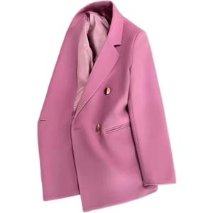 Blazer de Mujer Estilo Coreano de Moda Primavera-Otoño 2025, Chaqueta de Traje Pequeña con Estilo Urbano en Colores Pastel - Product Image 1