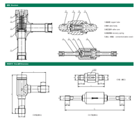 Vanne d'arrêt de modèle CV pour réfrigérant 1-1/8ODF CVRH-28
