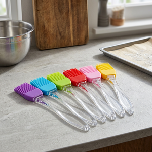 6-Color Detachable Silicone Basting Brush <b>Set</b>, Clear Handle Pastry Brush for <b>Baking</b>, Cooking & Cake Tools & Kitchen Gadgets - Product Image 2