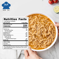 Ramen instantáneo con sabor a pollo de alta proteína Fideos a base de soja bajos en azúcar y sodio empaquetados en una bolsa
