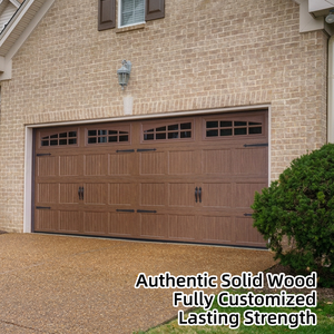 Porte de garage en bois massif, moderne, artisanale, durable, à faible vibration, avec isolation thermique, pour garage de villa privée - Vente chaude - Product Image 1