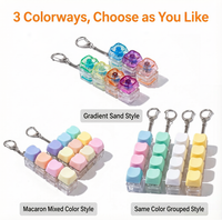 1234569 - Porte-clés anti-stress en forme de cœur en plastique PU, testeur de commutateur de clavier mécanique, pendentif unisexe