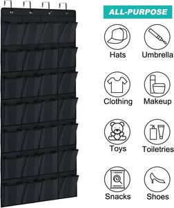 24 Pockets Over Door <b>Shoe</b> Hanger Bag Underwear Socks Sloset Storage Organize Closet Holder for <b>Shoe</b> - Product Image 6