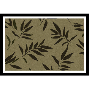Tapis de salon moderne de luxe Idan, motif feuille verte, en fibre de polyester, facile à nettoyer, pour la zone du canapé - Product Image 5