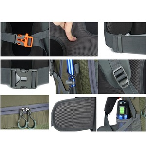 Sac à dos de randonnée 35L résistant à l'eau, sac à dos de camping avec cordon élastique, bretelles rembourrées, ceinture de poitrine et de taille pour la randonnée, les voyages et les activités de plein air - Product Image 3