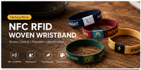 Bracelet en silicone étanche NTAG216 avec NFC 13,56 MHz RFID pour hôtels et contrôle d'accès par paiement – Prix usine