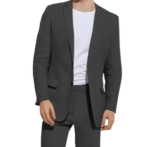 ชุดสูทลำลองผ้าลินินสำหรับผู้ชาย ขนาดใหญ่พิเศษ ระบายอากาศได้ดี เหมาะสำหรับงานแต่งงานริมชายหาด งานเลี้ยงอาหารค่ำ แบบกระดุมสองเม็ด ซิปหน้า - Product Image 1