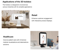 21,5-32-дюймовый интерактивный 3D-голографический дисплей AI Holobox с прозрачным экраном для магазинов и выставок