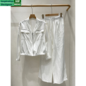 Ensemble de 2 pièces pour femmes, chemise à manches longues en <span class=keywords><strong>velours</strong></span> uni décontractée et <span class=keywords><strong>pantalon</strong></span> large à jambes longues, pour un usage quotidien - Product Image 6