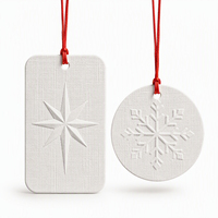 Étiquettes de vêtements en carton 355 g/m² pour Noël, impression personnalisée du logo avec code-barres, étiquettes volantes blanches - Fournisseur de détail et de gros pour les fêtes, livraison gratuite