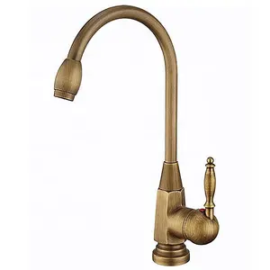 Đồng Cổ Brass Bếp Đơn Xử Lý Cao Arc Chìm Vòi