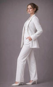Conjunto de Traje de Tres Piezas para Mujer, Blazer Elegante, Chaleco y Pantalones, Atuendo Formal para Invitadas de Boda, Ropa Profesional de Negocios para Mujer - Product Image 6