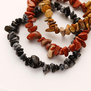 Bracelet Élastique Perlé en Pierres Naturelles Irrégulières, Puces <span class=keywords><strong>de</strong></span> Gemmes, Graviers <span class=keywords><strong>de</strong></span> Cristal Multicolores à Vendre, pour Hommes et Femmes - Product Image 3