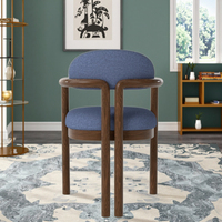 Tissu de fauteuil de meubles en chêne antique moderne du milieu du siècle Vhairs de salle à manger en bois massif nordique