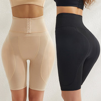 Nouveau pantalon gainant taille haute en nylon pour femme, avec boutons, effet ventre plat et fessier rehaussé, type boxer