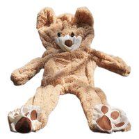 Funda de Peluche Gigante Personalizada de 63 Pulgadas para Oso de Peluche, Abrigo Suave para Animal de Peluche Gigante, Oso Marrón sin Relleno para DIY con Novia o Enamorada