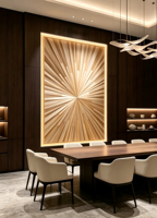 Panneau de parquet en paille de blé fait main Kisswood - Design moderne avec solutions graphiques pour salon et hôtel