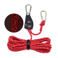 Corde à cliquet en nylon/polyester camouflage de 1/4 pouce avec fil réfléchissant pour support de tente, alpinisme, boucle (toutes saisons)