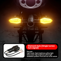 Projecteur de clignotant universel pour moto RGB 27 modèles, indicateur de direction ambre, feu arrière stroboscopique en plastique ABS
