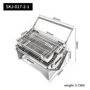 Ingrosso Portatile 360 °   Griglia BBQ Girevole <span class=keywords><strong>per</strong></span> Esterni, Campeggio e Giardino, in Metallo e Acciaio Inossidabile, <span class=keywords><strong>Barbecue</strong></span> Ribaltabile - Product Image 6