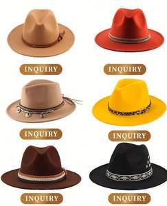 2025 LOGOTIPO PERSONALIZADO Lujo Lana Hombres Bandas Vaqueras Unisex Texas Ranger Llavero al por mayor Hebilla de cinturón al por mayor Sombreros Fedora Vaqueros - Product Image 6