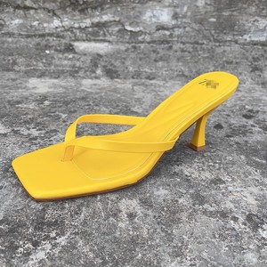 Nuova moda scivoli infradito pantofole da spiaggia <span class=keywords><strong>donna</strong></span> sandali tacco alto scarpe estive PU - Product Image 6