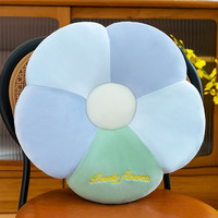Coussin lombaire en peluche motif fleur mignon de dessin animé, coussin de siège pour la maison, le bureau ou la voiture, coussin en peluche coloré en gros