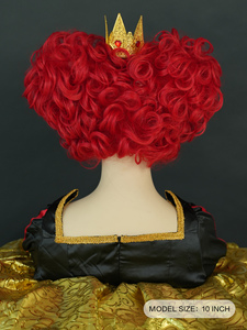Coeur de reine <span class=keywords><strong>perruque</strong></span> avec couronne Costume filles femmes deux petits pains cheveux synthétiques résistants à la chaleur pour la fête de noël d'halloween - Product Image 5