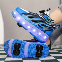 Lumières, motifs en forme de roues et d'ailes, avec roues à contraction automatique, adaptées aux jeunes patineurs sur glace et aux patineurs débutants.