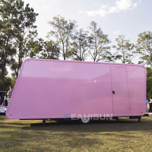 Màu hồng Donut cửa hàng thực phẩm Trailer Tow Bar Trailer tùy chỉnh kẹo chip Kem Cà Phê phục vụ đầy đủ nhà bếp - Product Image 3
