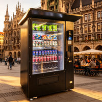 Distributeur automatique intelligent de snacks et de boissons IP65 pour extérieur, idéal pour les parcs, stations de ski et autres lieux extérieurs