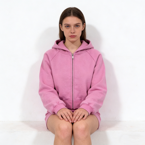 Sweat-shirts à capuche tendance pour femmes, <span class=keywords><strong>rose</strong></span>, à fermeture éclair, style graffiti, imprimé, surdimensionné, en polaire doux, streetwear quotidien - Product Image 5